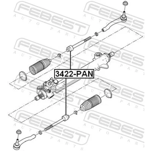 Axiálny čap tiahla riadenia FEBEST 3422-PAN - obr. 1