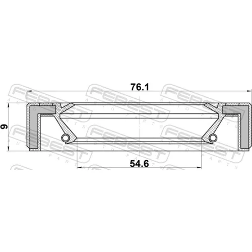 Radiálny tesniaci krúžok hnacieho hriadeľa FEBEST 95GAY-56760909C - obr. 1