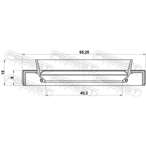 Radiálny tesniaci krúžok hnacieho hriadeľa FEBEST 95HBY-42650915C - obr. 1