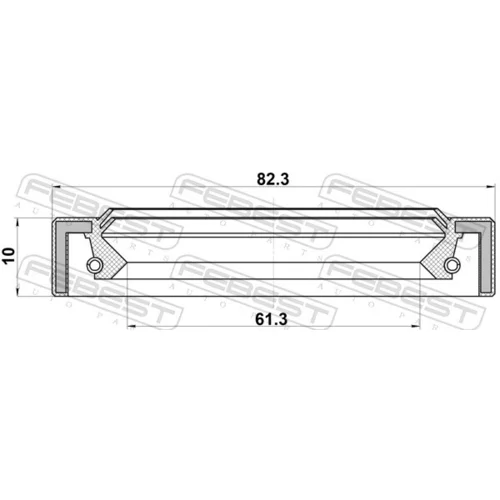 Radiálny tesniaci krúžok hnacieho hriadeľa FEBEST 95IAS-63821010R - obr. 1