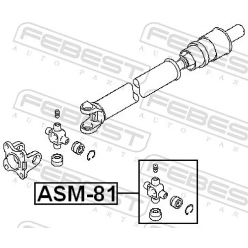 Kĺb pozdĺžneho hriadeľa FEBEST ASM-81 - obr. 1