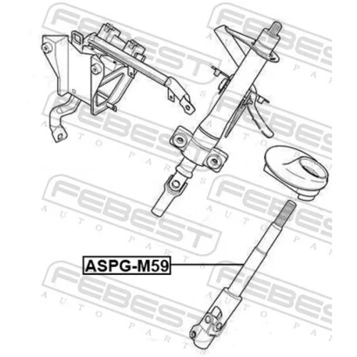 Hriadeľ riadenia FEBEST ASPG-M59 - obr. 1