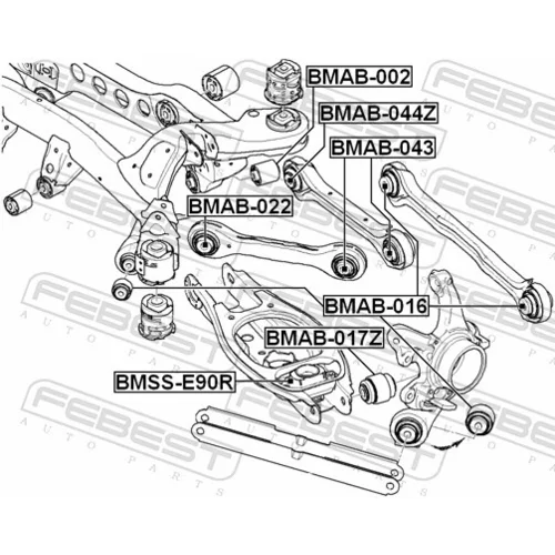 Ložisko pružnej vzpery FEBEST BMSS-E90R - obr. 1