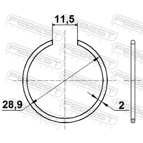 Manžeta hnacieho hriadeľa - montážna sada FEBEST CC-1-30X2-2-PCS10 - obr. 1