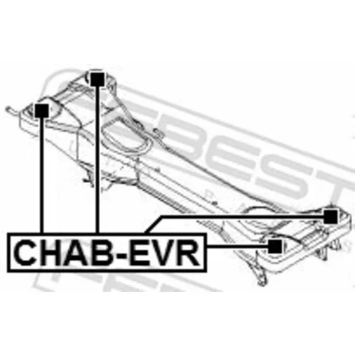 Uloženie tela nápravy FEBEST CHAB-EVR - obr. 1