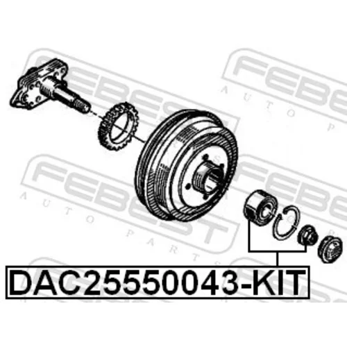 Ložisko kolesa - opravná sada FEBEST DAC25550043-KIT - obr. 1