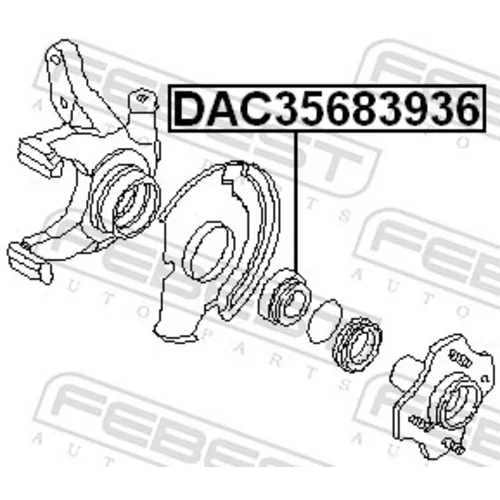 Ložisko kolesa FEBEST DAC35683936 - obr. 1