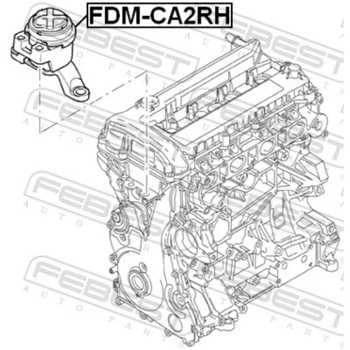 Uloženie motora FEBEST FDM-CA2RH - obr. 1