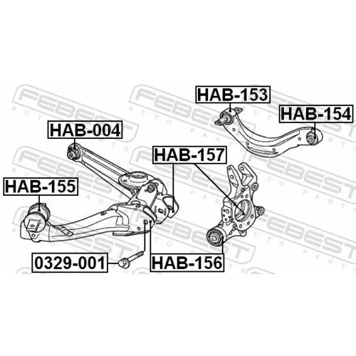 Uloženie riadenia FEBEST HAB-004 - obr. 1