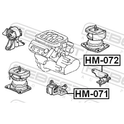 Uloženie automatickej prevodovky FEBEST HM-072 - obr. 1