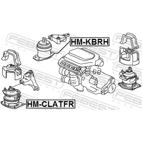 Uloženie motora FEBEST HM-KBRH - obr. 1