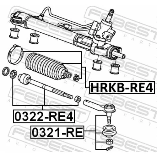 Manžeta riadenia FEBEST HRKB-RE4 - obr. 1