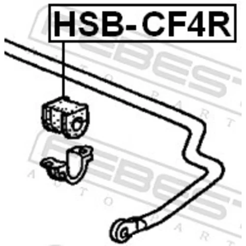 Uloženie priečneho stabilizátora FEBEST HSB-CF4R - obr. 1