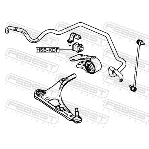 Uloženie priečneho stabilizátora FEBEST HSB-KDF - obr. 1