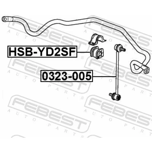 Uloženie priečneho stabilizátora FEBEST HSB-YD2SF - obr. 1