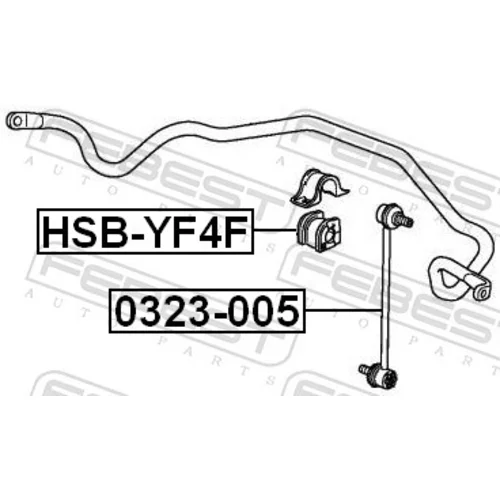 Uloženie priečneho stabilizátora FEBEST HSB-YF4F - obr. 1