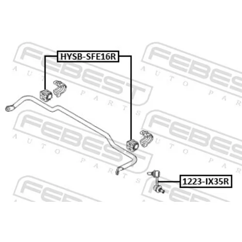 Uloženie priečneho stabilizátora FEBEST HYSB-SFE16R - obr. 1