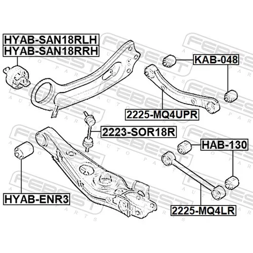 Uloženie riadenia FEBEST KAB-048 - obr. 1