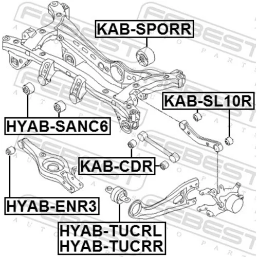 Uloženie, diferenciál FEBEST KAB-SPORR - obr. 1