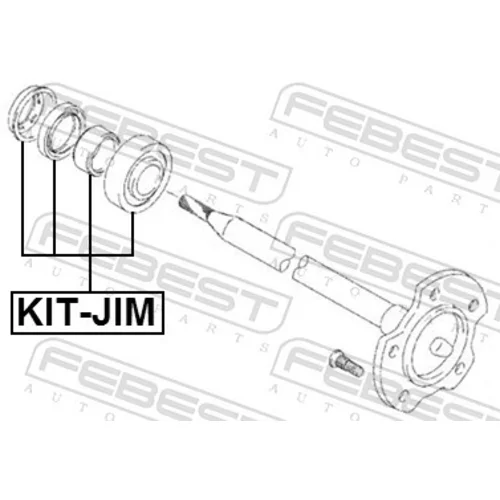 Ložisko hnacieho hriadeľa KIT-JIM /FEBEST/ - obr. 1