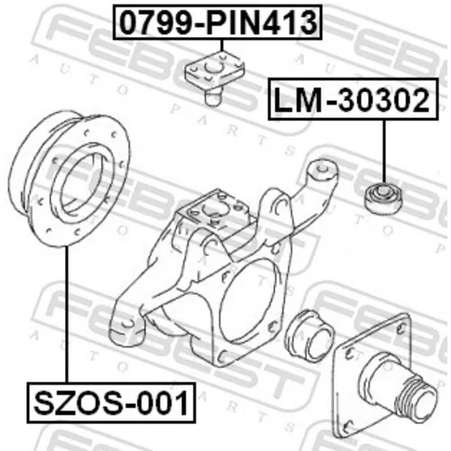 Opravná sada čapu nápravy FEBEST LM-30302 - obr. 1