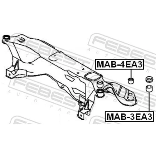 Uloženie tela nápravy FEBEST MAB-4EA3 - obr. 1