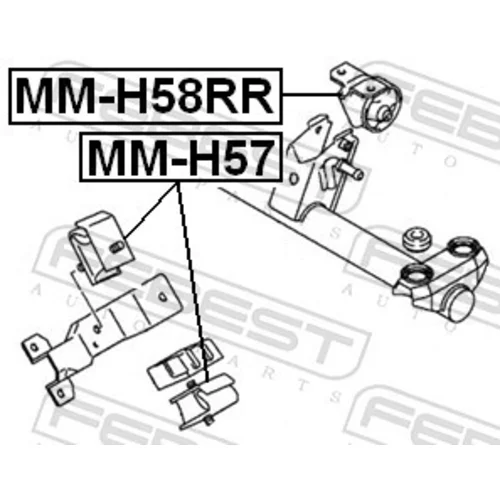 Uloženie motora FEBEST MM-H57 - obr. 1