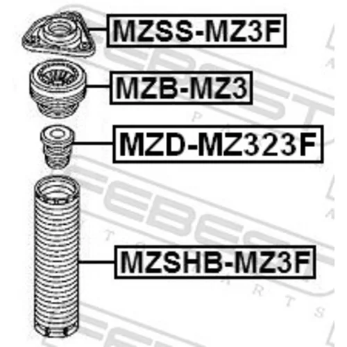 Doraz odpruženia FEBEST MZD-MZ323F - obr. 1