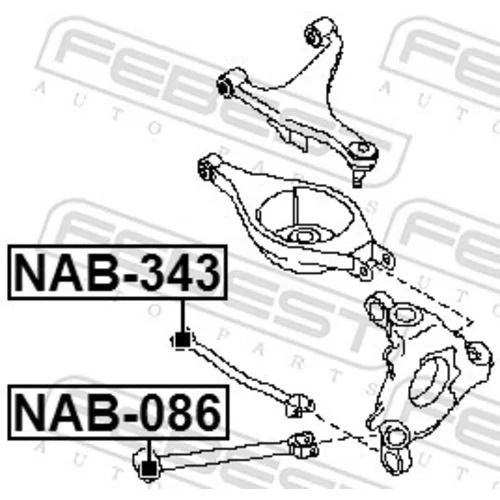 Uloženie riadenia FEBEST NAB-343 - obr. 1