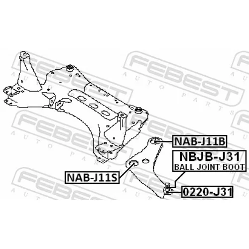 Uloženie riadenia FEBEST NAB-J11B - obr. 1