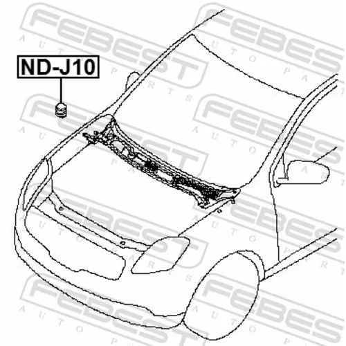 Doraz kapoty motora FEBEST ND-J10 - obr. 1