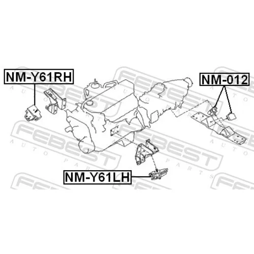 Uloženie motora FEBEST NM-Y61RH - obr. 1