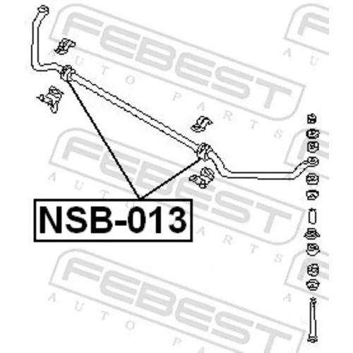 Uloženie priečneho stabilizátora FEBEST NSB-013 - obr. 1