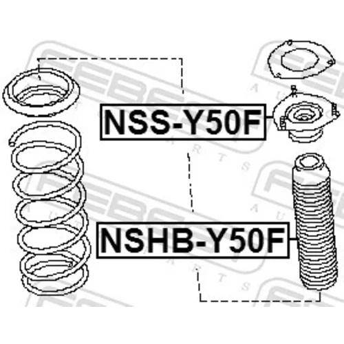 Ložisko pružnej vzpery FEBEST NSS-Y50F - obr. 1