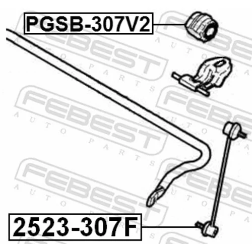 Uloženie priečneho stabilizátora FEBEST PGSB-307FV2 - obr. 1