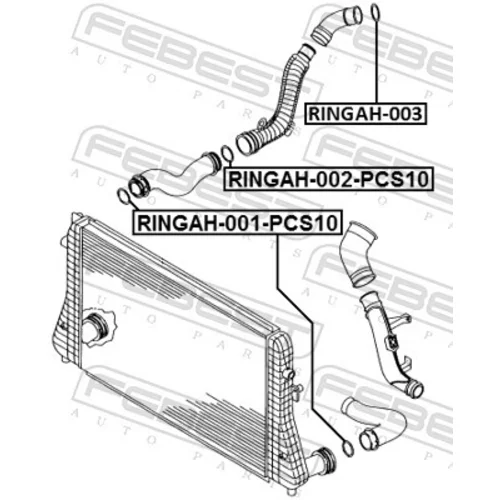 Tesniaci krúžok hadice plniaceho vzduchu FEBEST RINGAH-002-PCS10 - obr. 1