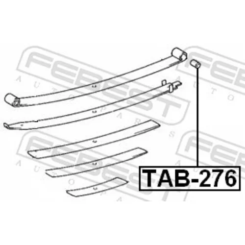 Ložiskové puzdro listovej pružiny FEBEST TAB-276 - obr. 1