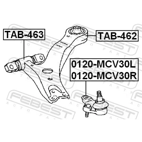 Uloženie riadenia FEBEST TAB-462 - obr. 1