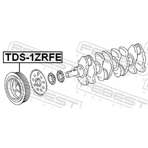 Remenica kľukového hriadeľa FEBEST TDS-1ZRFE - obr. 1