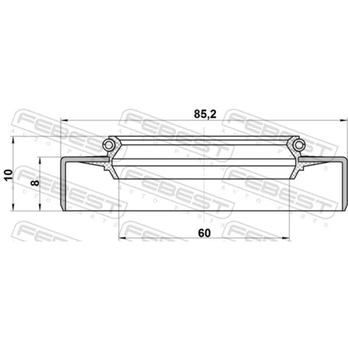 Radiálny tesniaci krúžok hnacieho hriadeľa FEBEST TOS-002 - obr. 1