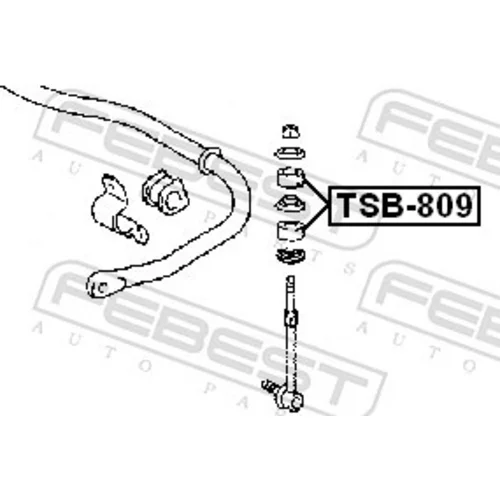 Uloženie vzpery nápravy FEBEST TSB-809 - obr. 1