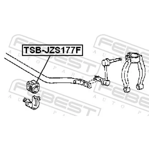 Uloženie priečneho stabilizátora FEBEST TSB-JZS177F - obr. 1