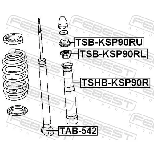 Vymedzovacia trubka pre tlmič pérovania FEBEST TSB-KSP90RU - obr. 1