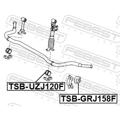 Uloženie priečneho stabilizátora FEBEST TSB-UZJ120F - obr. 1