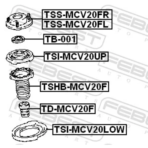 Tanier pružiny FEBEST TSI-MCV20UP - obr. 1