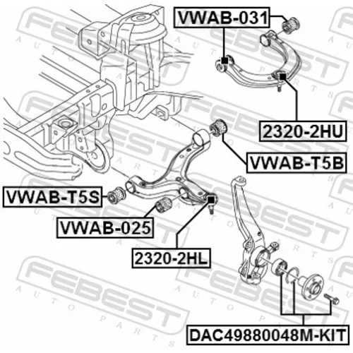 Uloženie riadenia FEBEST VWAB-025 - obr. 1