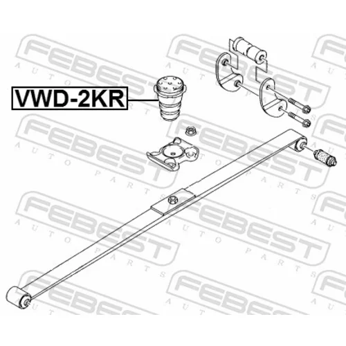 Zavesenie prídavnej list. pružiny FEBEST VWD-2KR - obr. 1