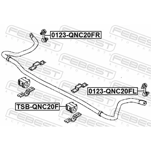 Tyč/Vzpera stabilizátora 0123-QNC20FR /FEBEST/ - obr. 1