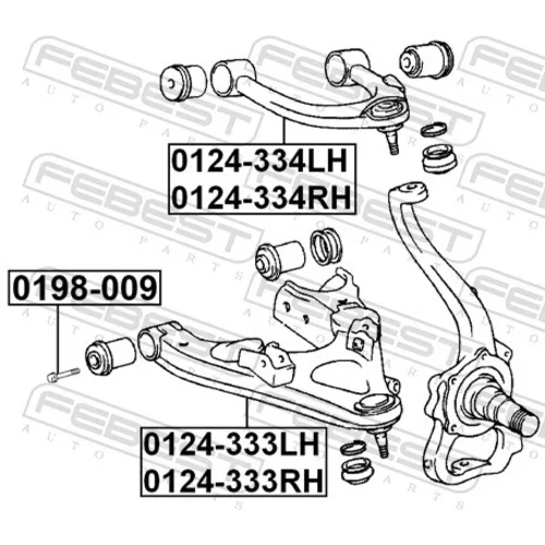 Rameno zavesenia kolies 0124-333RH /FEBEST/ - obr. 1