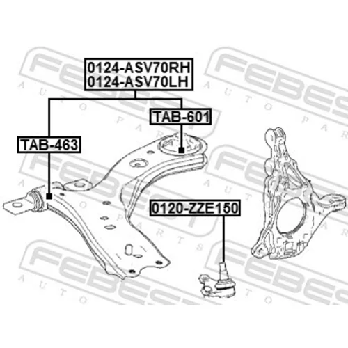 Rameno zavesenia kolies FEBEST 0124-ASV70RH - obr. 1